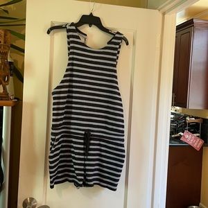 Alexander wang romper, baby blue and black